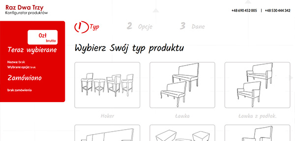 KONFIGURATOR produktów KONFIGURATOR produktów