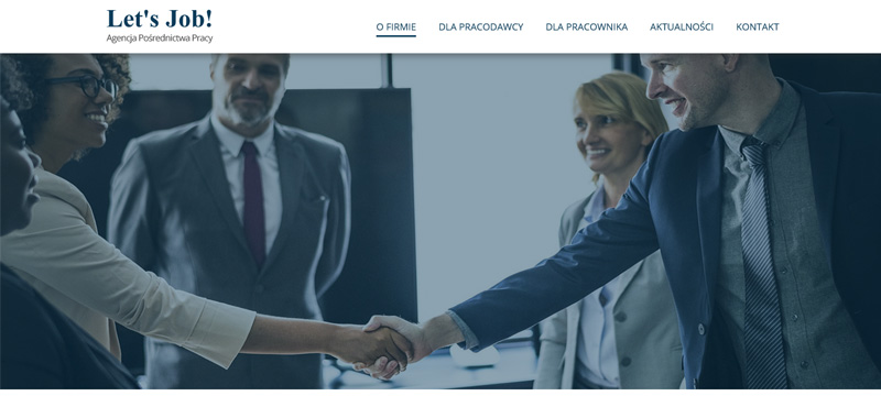 Realizacja - Let’s Job! stronę internetowa przedstawiającą opis oraz ofertę firmy. Realizacja - Let’s Job! stronę internetowa przedstawiającą opis oraz ofertę firmy.
